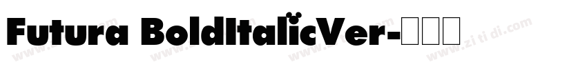 Futura BoldItalicVer字体转换